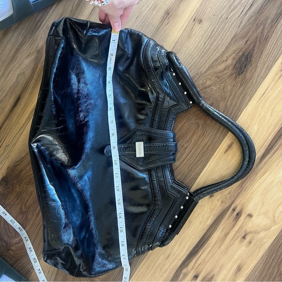 Botkier black patent leather St. Tropez handbag preowned shoulder/ top handle - Picture 16 of 16
